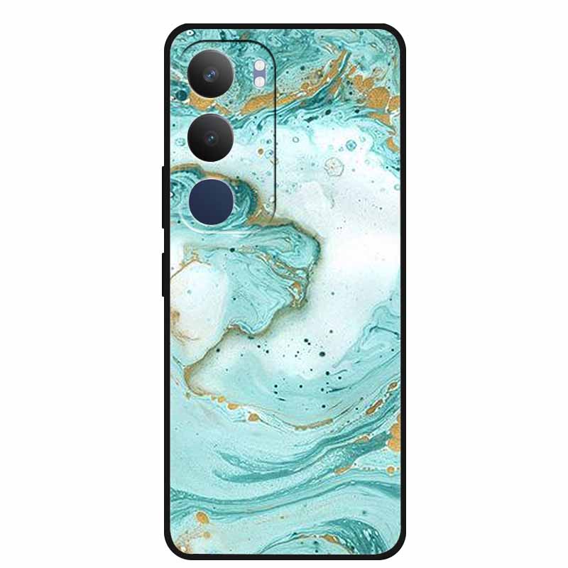 For Vivo Y29 5G Case TPU Bumper Vivo Y 29 V2420 Marble Silicone Soft Phone Case for Vivo Y29 5G Color Blocking Shockproof Coque