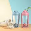 Creative Double-Layer Shaker Cup: Large Capacity Outdoor Fitness Water Bottle for Protein Mixes
