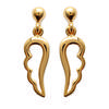 [J3111] - Gold Plated 'Angel Wings' Earrings - 20x6 Mm