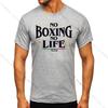 Футболка мужская винтажная с принтом No Boxing No Life Gym, спортивная, 100% хлопок, классические футболки для мужчин и женщин, спортивная одежда, топы
