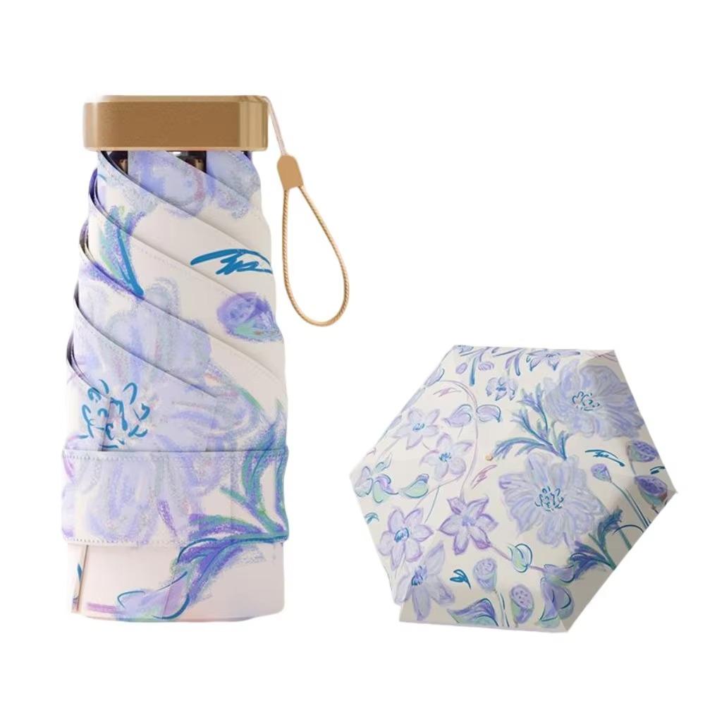 Windproof Sunshade Umbrella UV Protection Mini Parasol Practical Folding Rain Umbrella Travel