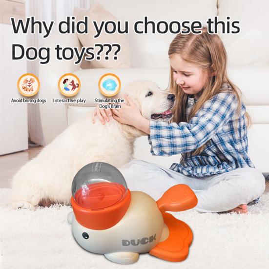 Интерактивная игрушка-головоломка в форме утки для собак с функцией медленной подачи еды 2 в 1