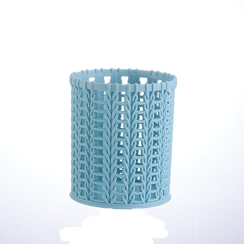 Креативный пластиковый держатель для ручек из ротанга, многофункциональные полые коробки, настольные офисные канцелярские принадлежности, ведро, пенал, контейнер