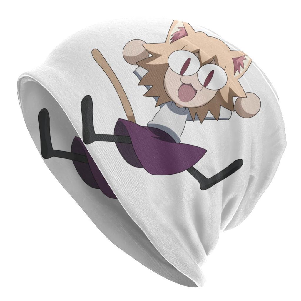 Зимняя теплая шапка Neco Arc Cat Cat Femme с напуском, шапка-бини, хип-хоп, мультяшная комическая игра, уличные лыжные шапочки с черепами, шапки унисекс для женщин