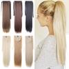 Long Straight Clip In Tail False Hair Ponytail Hairpiece with Hairpins Synthetic Heat Resistant Fiber Straight Pony Tail