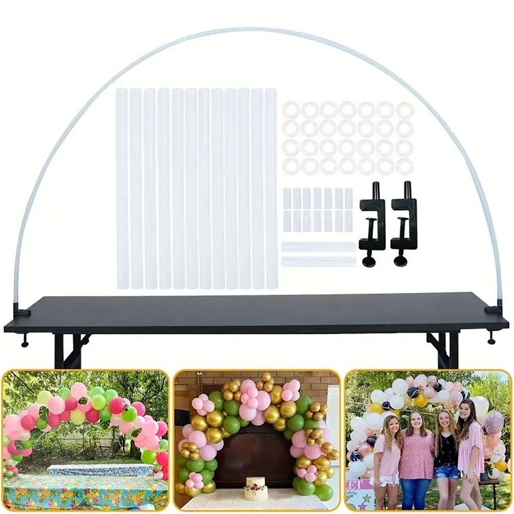 Easy Setup Table Balloon Stand Holder Adjustable Size Half Arch Balloon Support  For Birthday Party