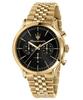Epoca Gold Tone Chronograph Black Dial Quartz R8873618023 100M Men's Watch