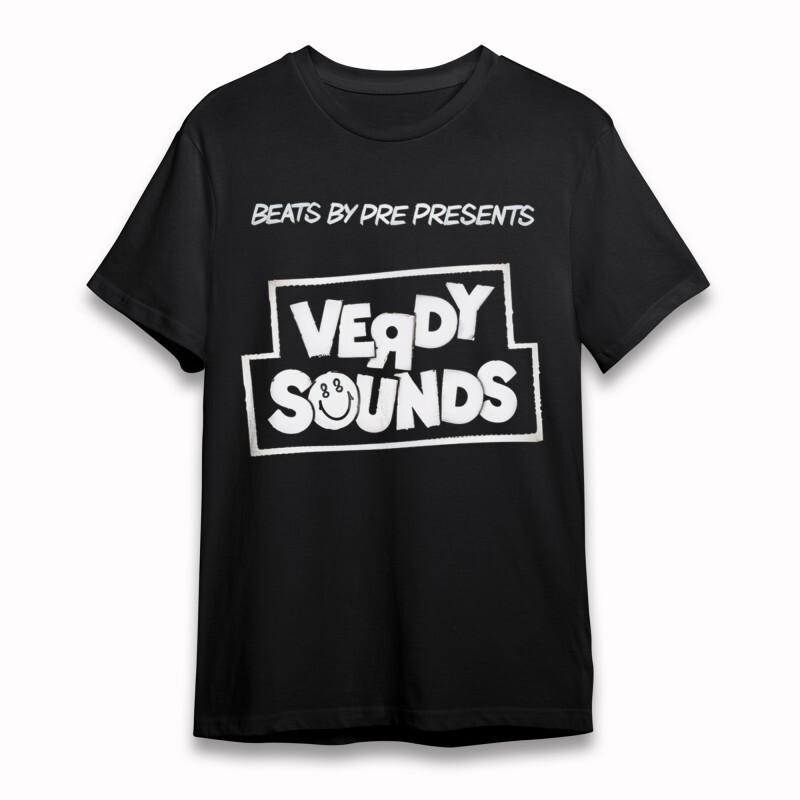 Women's Oversize T-shirt With VEADY SOUNDS Graphic Unisex Black 100% Cotton Tee