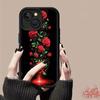 Элегантный красный чехол-роза для моделей Apple 16/15/14 Pro/15 Pro Max/13/12