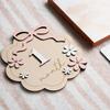 Ежемесячные украшения для milestones малыша, Деревянные маркеры роста с 3D бантом и цветочным декором, Ежемесячные карточки milestones для фотосессий малыша, Памятный сувенир