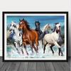 5D DIY Алмазная картина Четыре лошади Вышивка крестиком, Набор для вышивания, Алмазная картина со стразами, Ручное украшение дома, Подарки