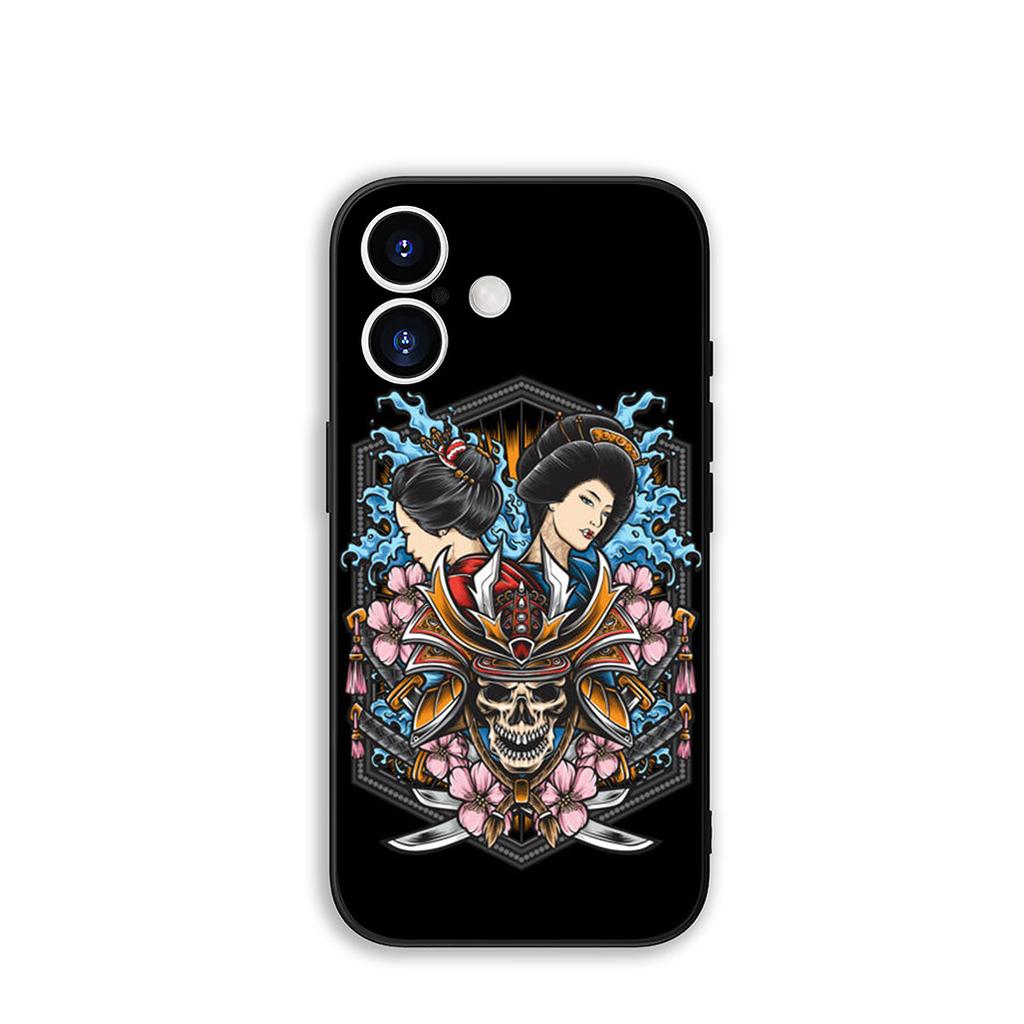 for Xiaomi Redmi 15C 15 A4 A5 9A 9T 10A 10C 9C NFC Note 11 9 8 10 Pro 8T Phone Cover Case Japan Skeleton Samurai Ninja Skull