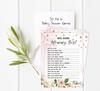 Inkdotpot Gender Reveal Floral Baby Shower Game Set Of 50 BabyA  AlphabetA  ABCA  Game Ita    s A Boy Ita    s A Girl Party