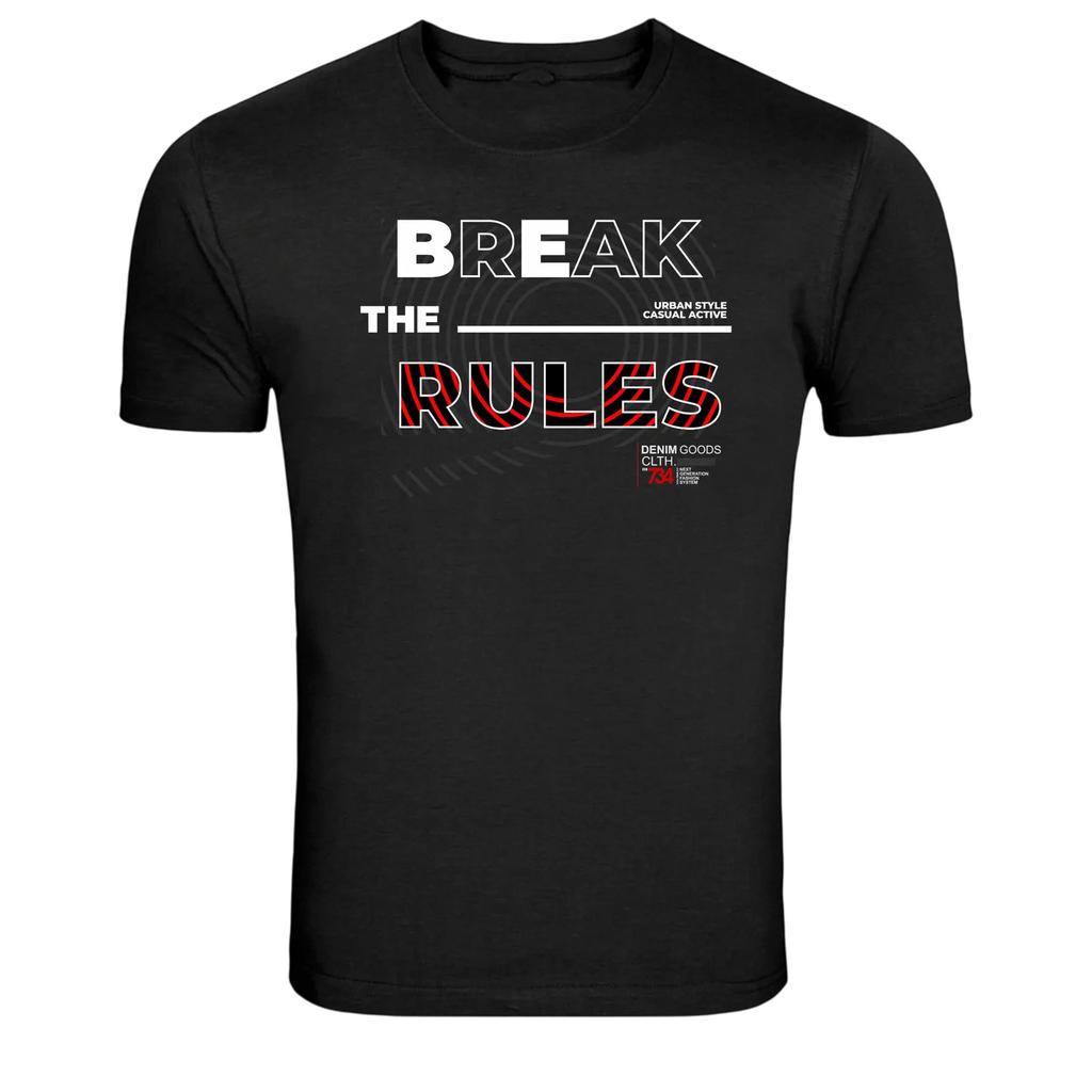 Break The Rules Urban Style Denim Goods Streetwear T-Shirt