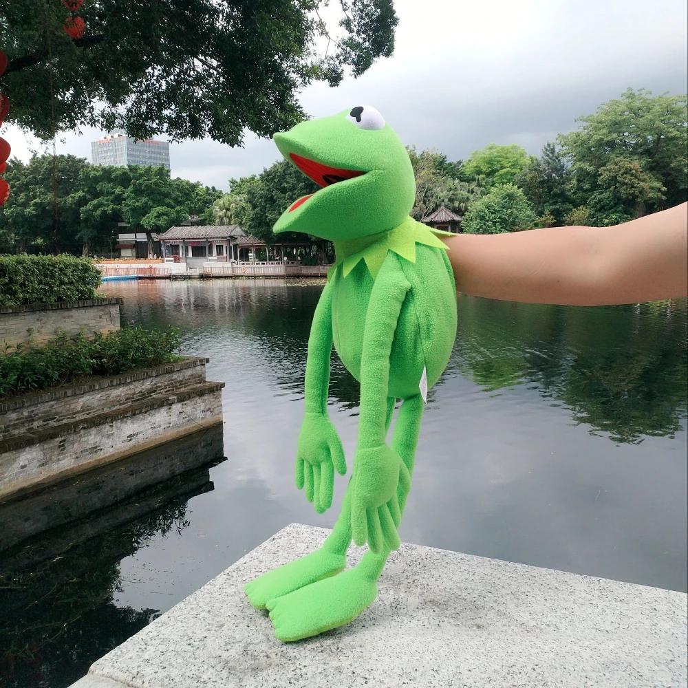 40/60cm Kermit Plush Toy Frogs Doll Stuffed Animal Soft Stuffed Toy Ventriloquist Performance Props For Boys Girls Birthday Gift