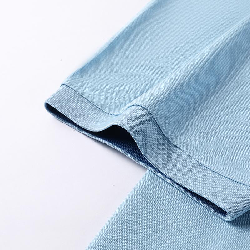 [30.8% Mulberry Silk&Cotton&Linen] Summer Short sleeved T-shirt Business Men's Casual Polo Shirt