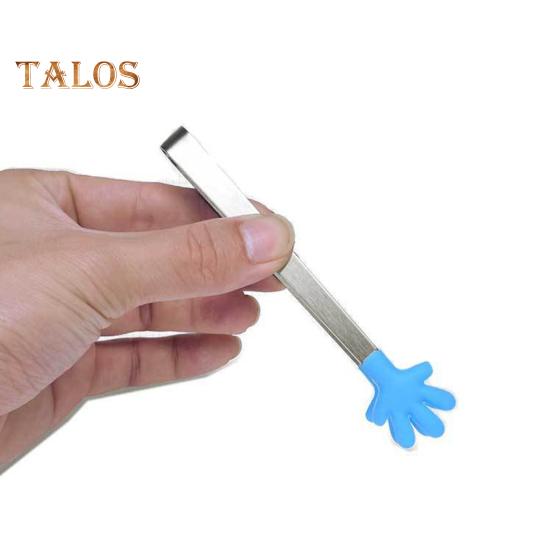 Mini Tongs Serving Tong Stainless Steel Palm Shape Food Tong for Ice Cube Sugar Fruits Salad Barbecue Grilling Buffet Kitchen Cooking