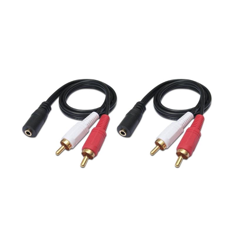Кабель 2RCA на 3,5 мм AUX, Y-образный разветвитель-адаптер с 3,5 мм гнездом на 2RCA 2 штекера, стерео аудиокабель для планшетов