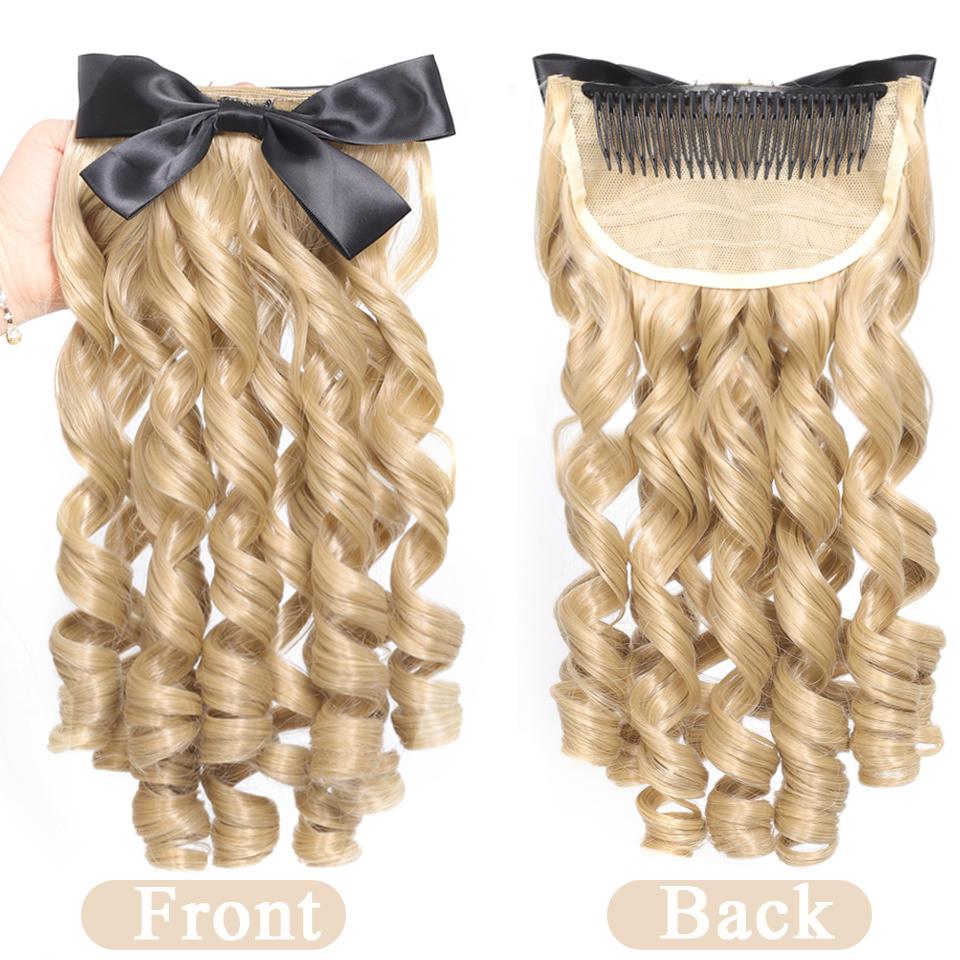 Синтетический ретро-кудрявый хвост принцессы с расческой, европейский пышный хвостик, заколка для волос, натуральный накладной хвост, мода