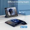 Coque de Protection - E.F.Connection - pour iPad Pro 12,9" - Bleu Marine - Verre Trempé - Rabat Pliable