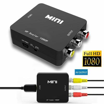 Портативный мини-адаптер Full HD 1080P HDMI-AV RCA аудиокомпозитный конвертер