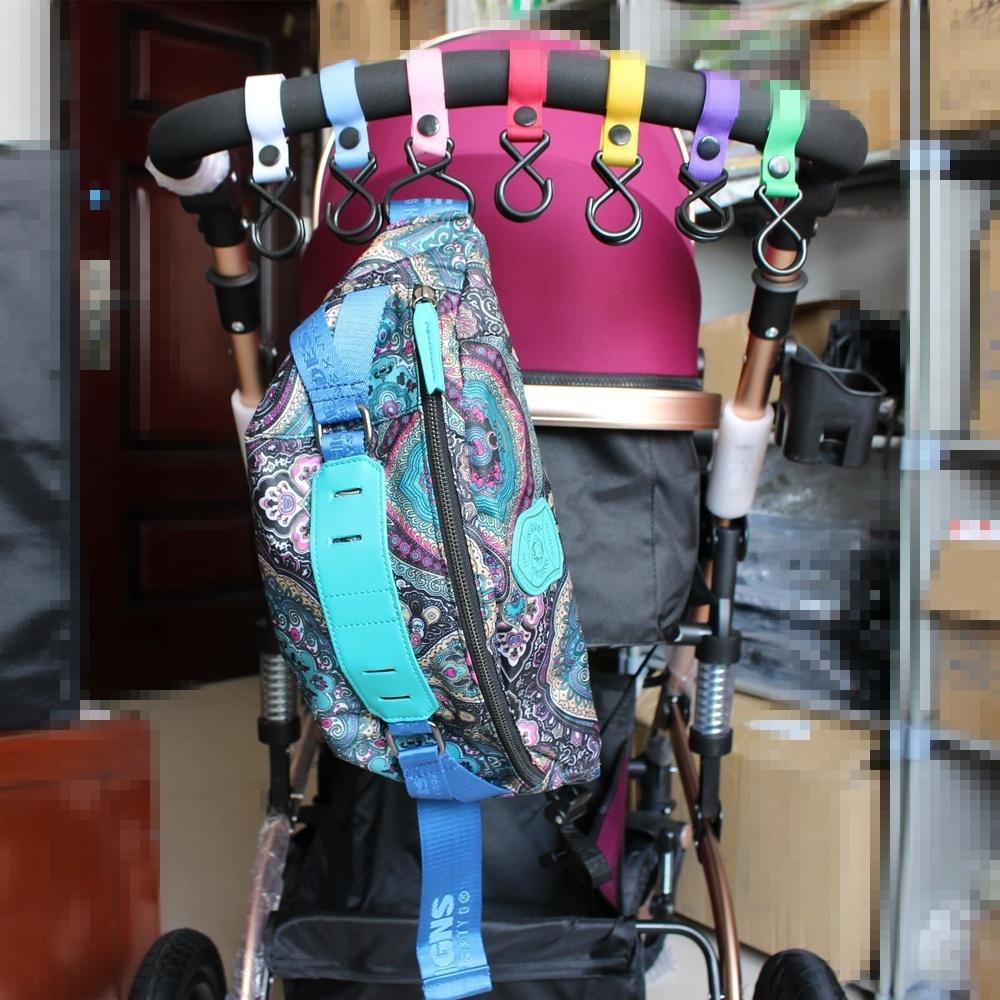 3 шт. Крючки-клипсы для детской коляски Универсальные Прочные 2 крючка Ремешок-подвеска Аксессуары для детской коляски Крючок Han