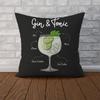 Gin  Tonic Cocktail Painting Pillow Case For Car Sofa Decorative Home Doublesided Print Plush Square Throw Pillow Cushion Cove