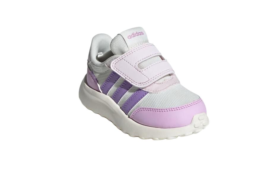 adidas Neo Run 70S Нескользящие износостойкие низкие детские кроссовки Бело-розовые для младенцев и малышей ID1155