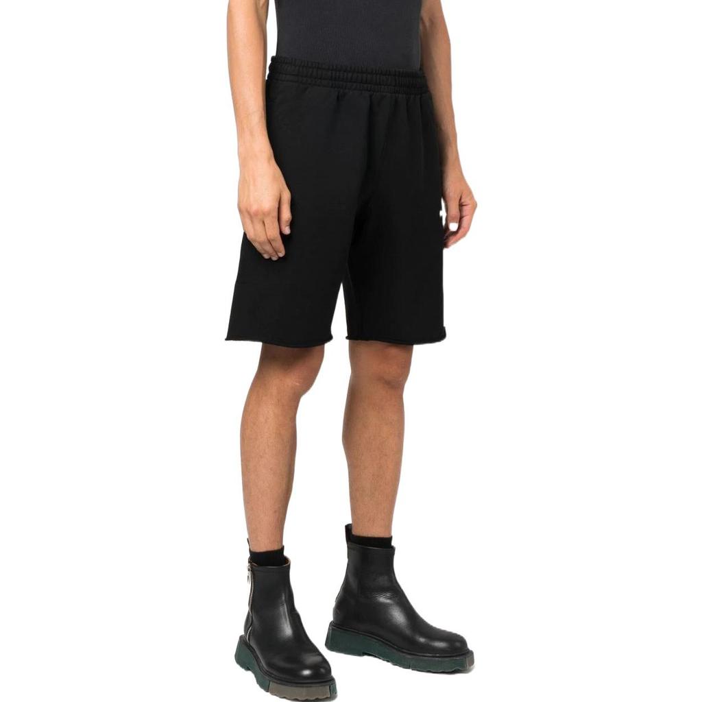 Off-White Спортивные шорты с одним карманом со стрелкой, черные/белые, мужские, уличная одежда OMCI012C99FLE0031001