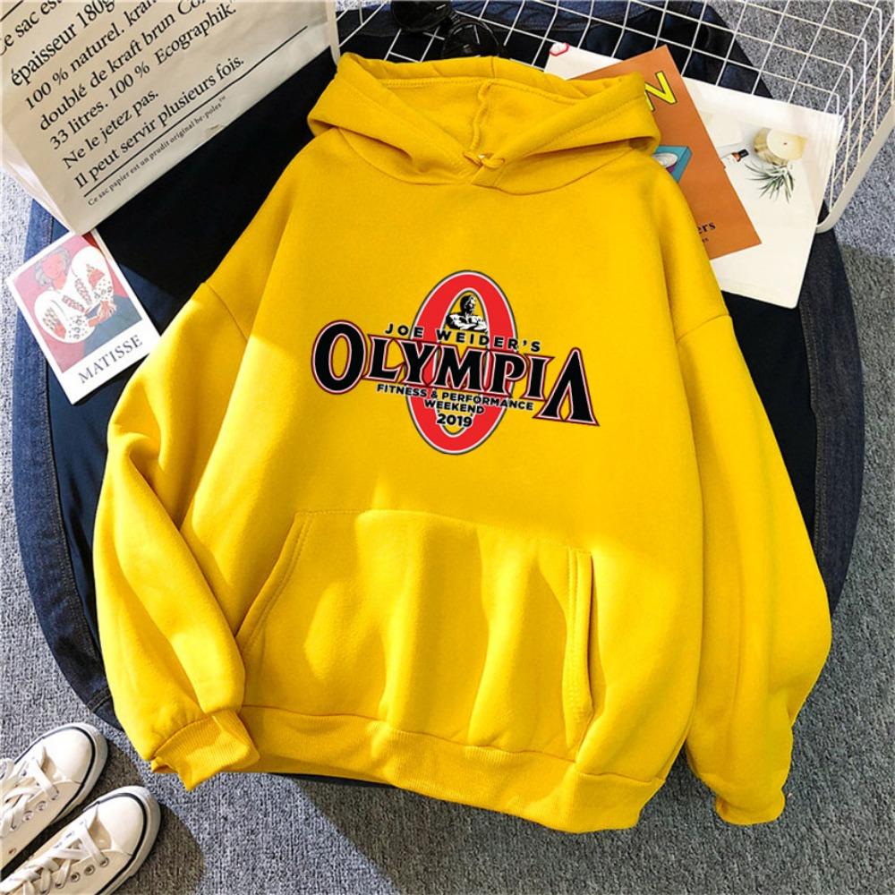 OLYMPIA Printed Gyms Harajuku Funny Women Hoodie Clothes Male Womens Fashion Hoodies Oversized Sports Sweatshirt Hoody Unisex