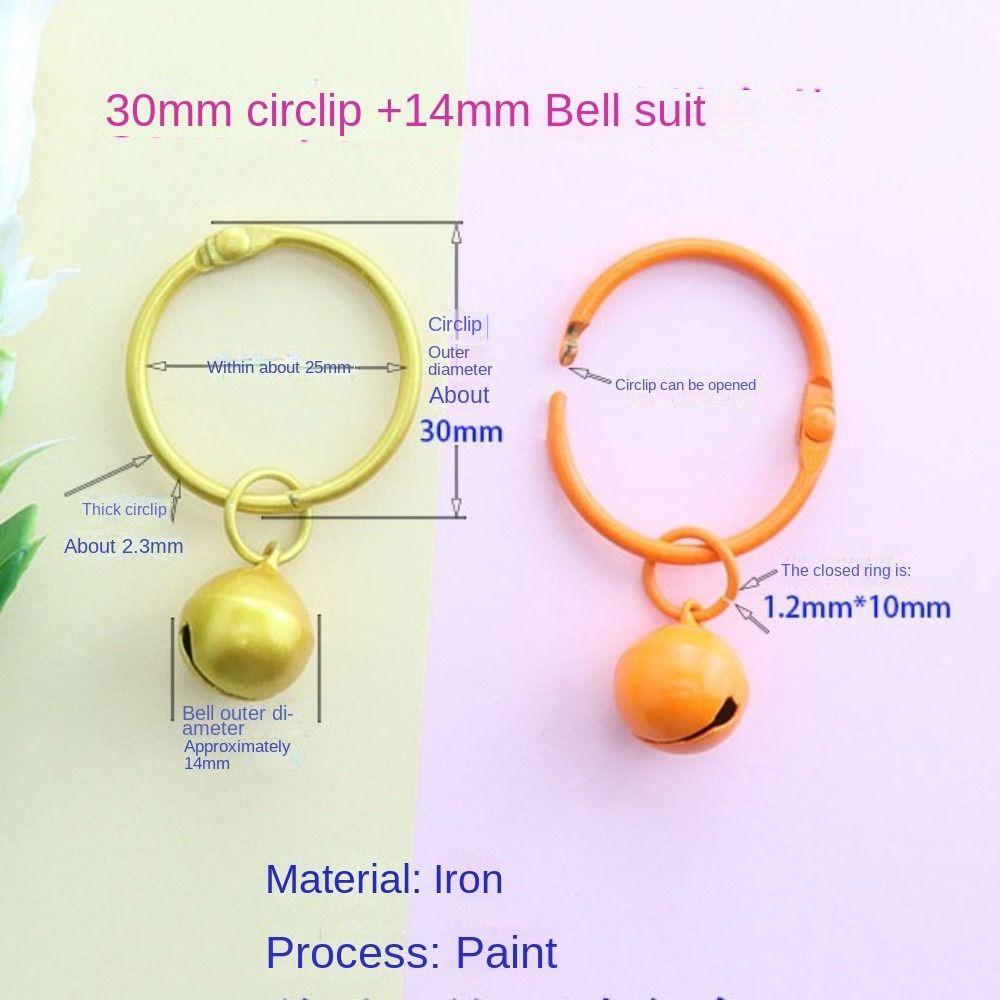 Cute Candy Colors Metal Bells Handmade Colorful Jingle Bell DIY Keychain Pendants Accessories for Decoration