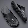 Summer Genuine Leather Slippers Men's Non-slip Flip-flops Fashion Casual Leather Slippers Sandals Men's Shoes