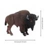 American Bison Figurine Textured Realistic Model Painted