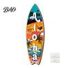 Outdoor Waterproof Sign Hawaiian Surfboard Wall Art, Wooden Tropical Beach Decor Sign, Summer Aloha Theme Hanging Plaque High-density Wood Board