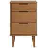Nightstand MOLDE Brown 40x35x65 cm Solid Pine Wood