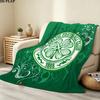 1PC Celtic Football Club Patterned Flannel Blanket Suitable For All Seasons For Home Decor Warmth And Comfort Gifts Holiday Present