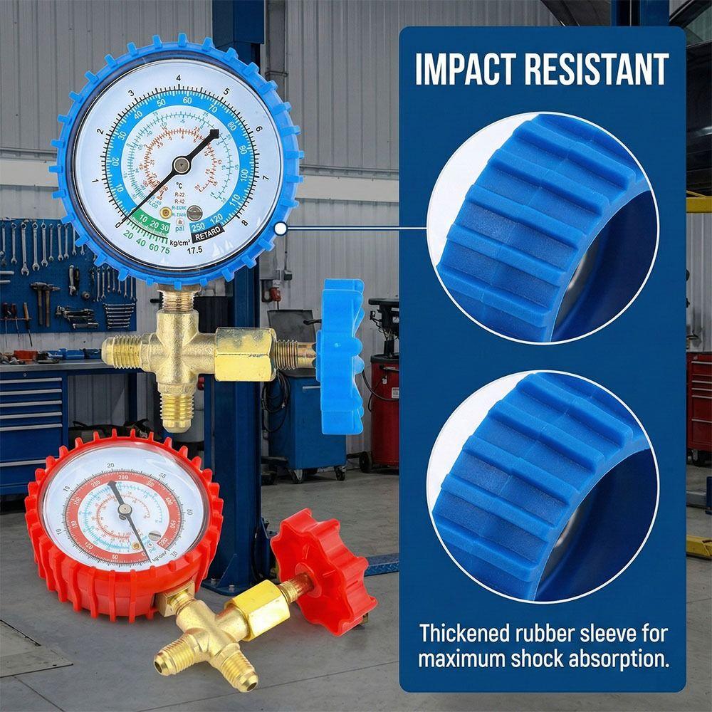 Control Valve Air Conditioning Pressure Gauge Pressure Gauge Manometer  Cooling Agent Charging