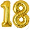 Gold 18 Balloon 40 Inch Giant Helium Foil Number for Boys Girls 18th Birthday Party Decor Anniversary Graduation Party Decoratio