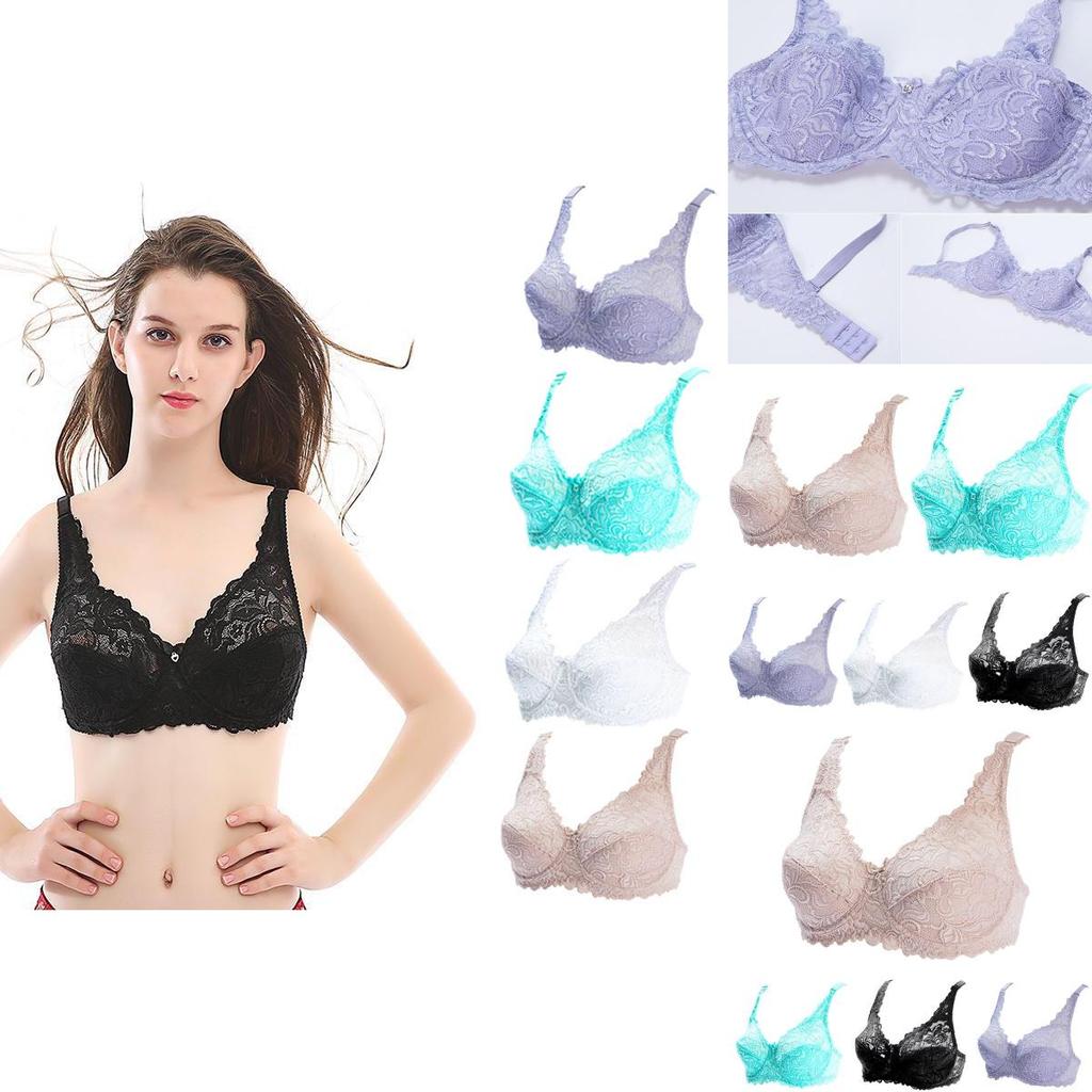 Elegant And Sexy Lace Women Bra Plus Size 75-100 D E Ultrathin Brassiere 95e 100e Underwear