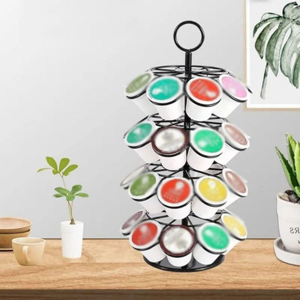 Holds 36 Pods Rotatable Coffee Pod Holder 360 Degree Rotates Capsule Display Rack  Cafe Shop