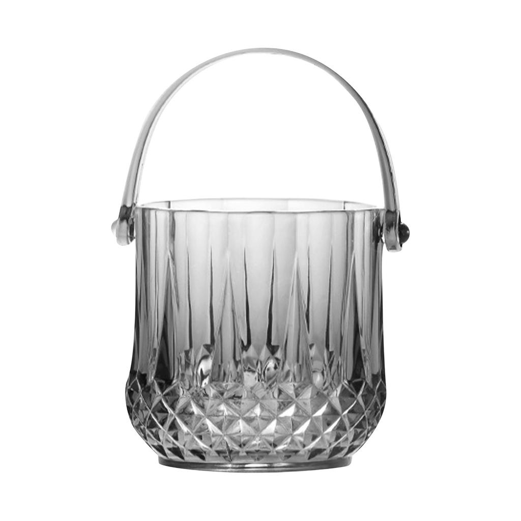 Ведро для льда, небольшой прозрачный акриловый контейнер для ледяных шариков, охладитель для шампанского, пива и вина с ручкой для вечеринки в коктейль-баре с морозильной камерой, 4,7 х 4,9 дюйма