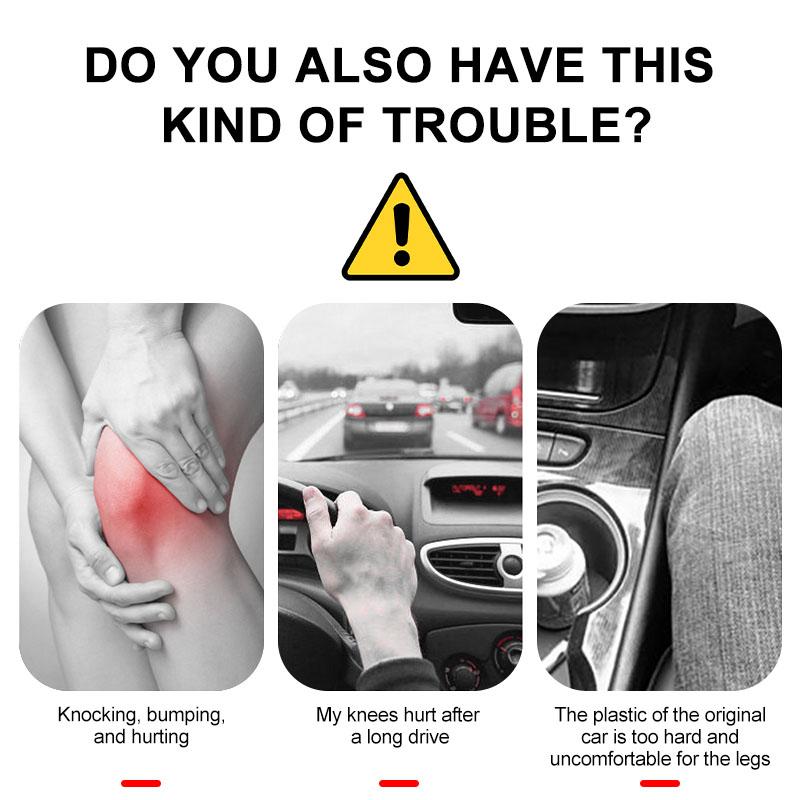 Кожаная автомобильная подушка, автомобильная накладка на колени, эластичная подушка для ног из пены с памятью для Ford Fiesta Ranger Focus Kuga Mustang MAX Transit Mondeo Esco