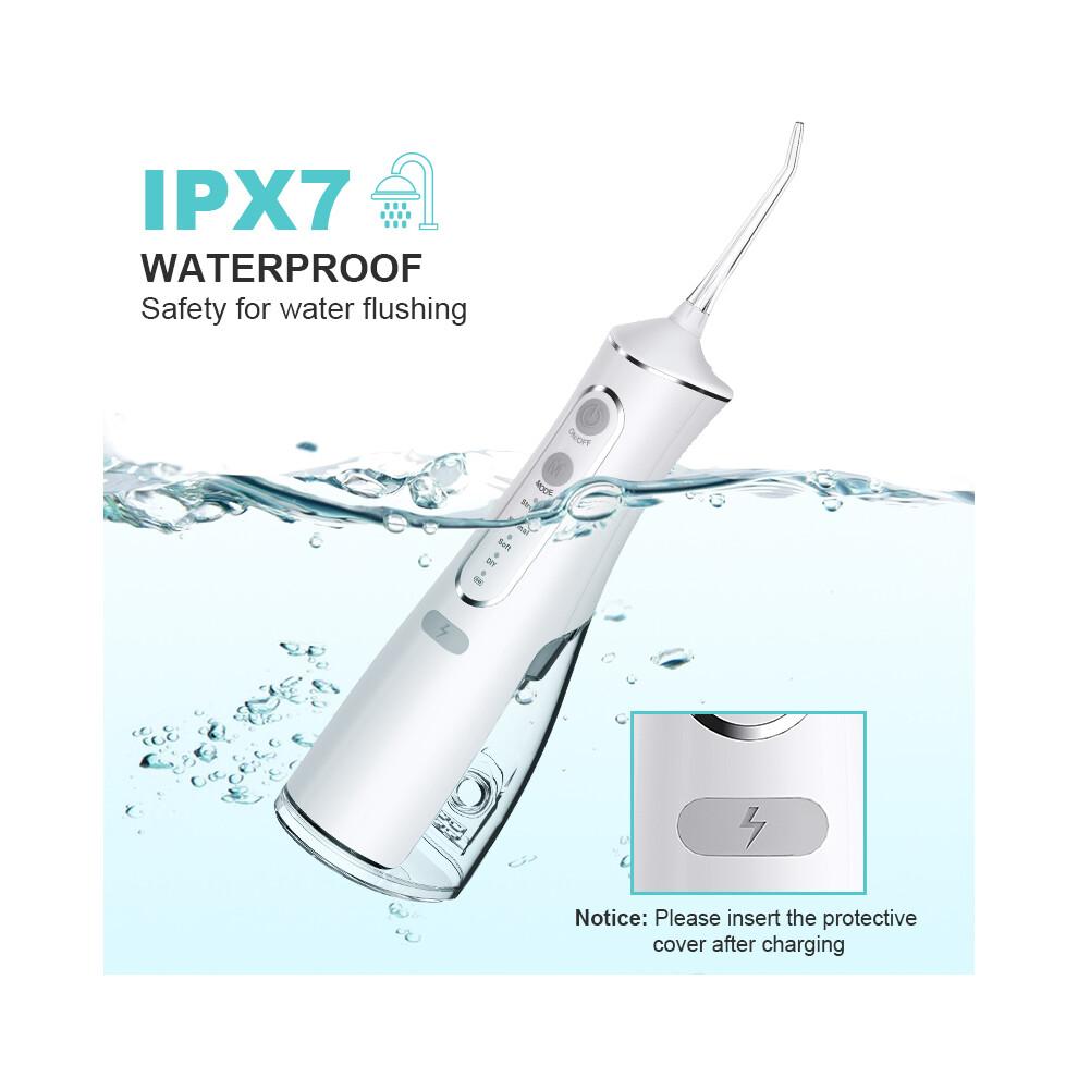 Water Flosser Cordless 300ml Rechargeable 4 Modes 5 Jet Tips Oral Irrigator Black
