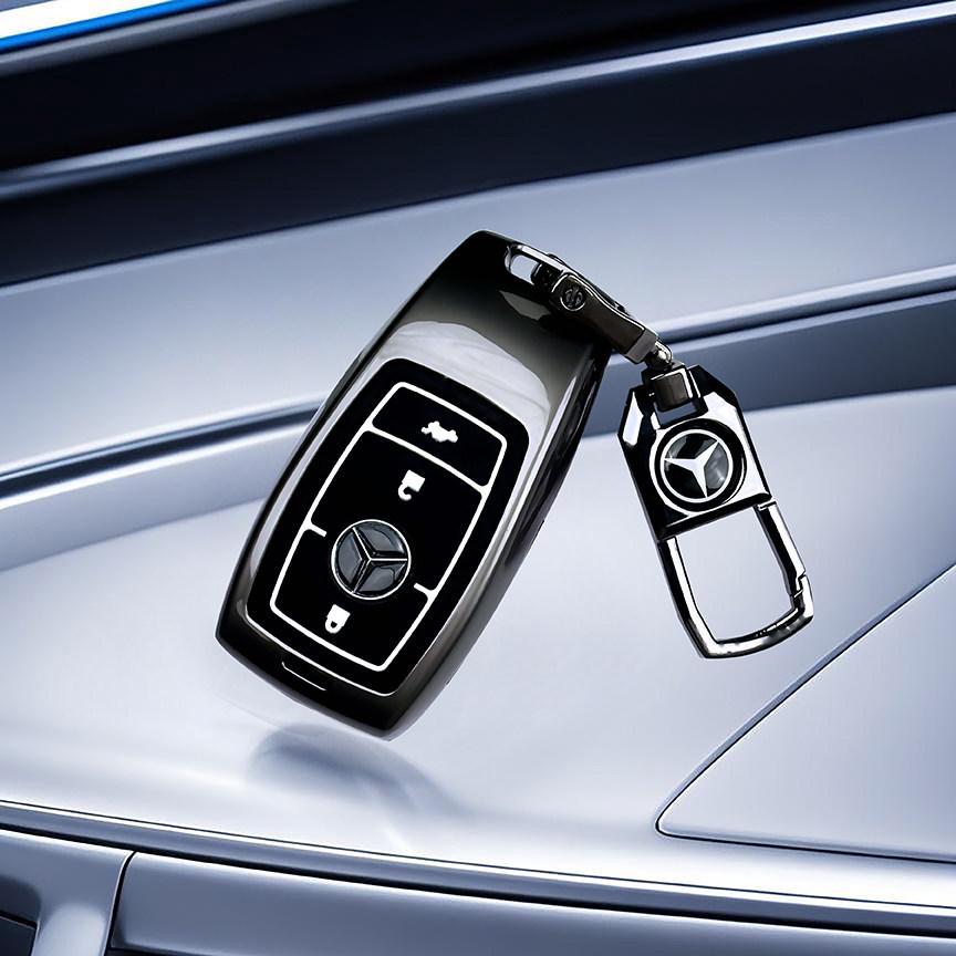 Чехол для ключа Mercedes-Benz: Сплав цинка и силикон для A-класса, C-класса, E-класса