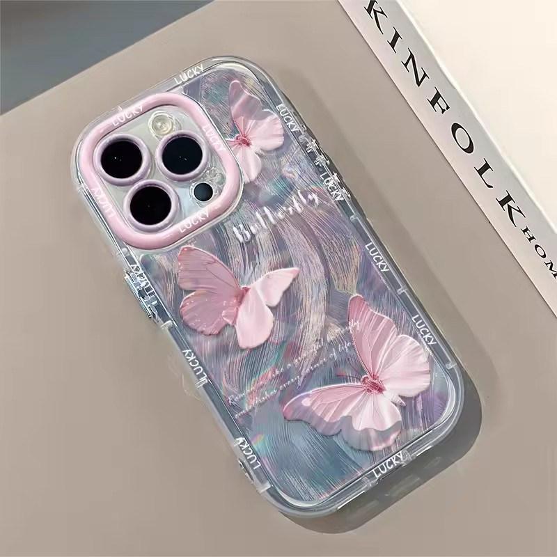 Чехол-бабочка для iPhone 11 13 14 12 15 16 Pro Max XR X Xs 7 8 Plus SE силиконовый мягкий чехол из ТПУ