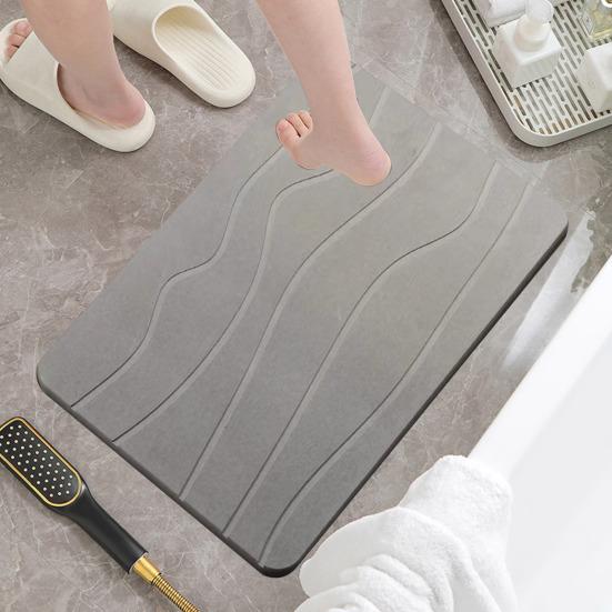 Bathroom Floor Mat Quick Absorbent Quick-Drying Diatom Mud Anti-Slip Bottom Entry Rug