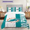 Dolphins Leap Bold Stripes Bedding(1 * duvet cover + 2 * pillowcase, without core)Bedding set Soft and comfortable Christmas birthday gift Bedding