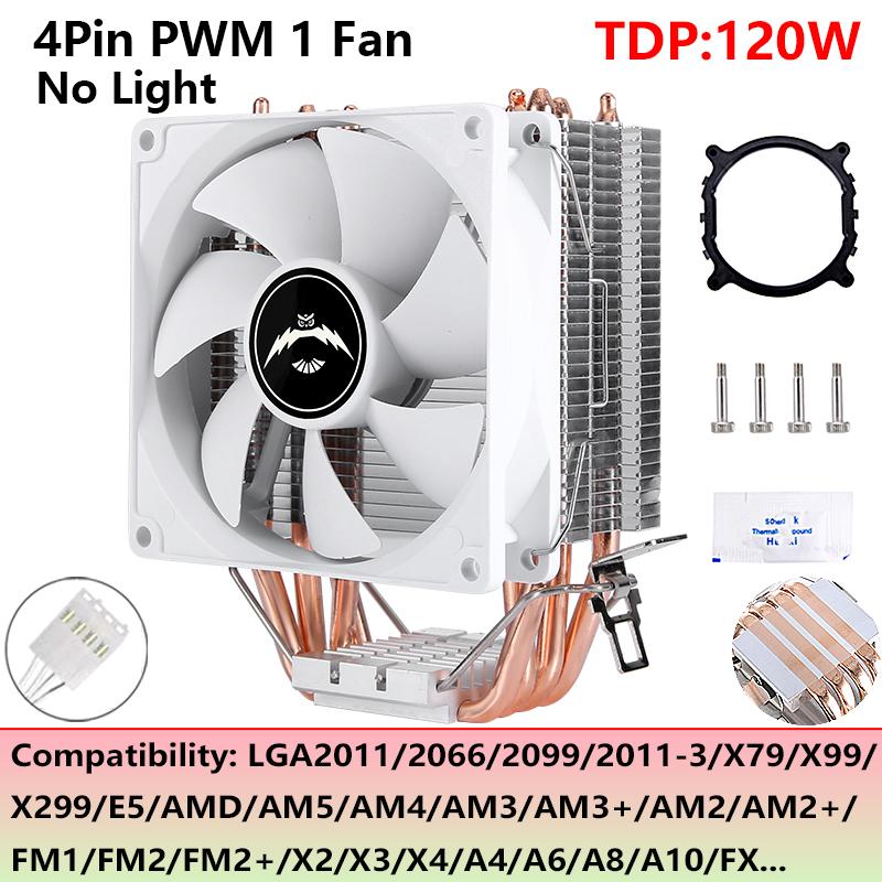 Совместимый x79 x99 AM3 AM4 i3 i5 Процессор 4 Тепловые Трубки Охладитель CPU Вентилятор 90мм 4-контактный PWM Воздушное Охлаждение Установка LGA2011 115x 1200 1700