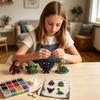 1 Набор 3D Животные из Бусин DIY, Набор для Творчества Животные из Бусин с Инструкциями, Ручная Работа Насекомое Птица Летучая Мышь Сельскохозяйственное Животное Набор для Бисероплетения для Взрослых Новичков