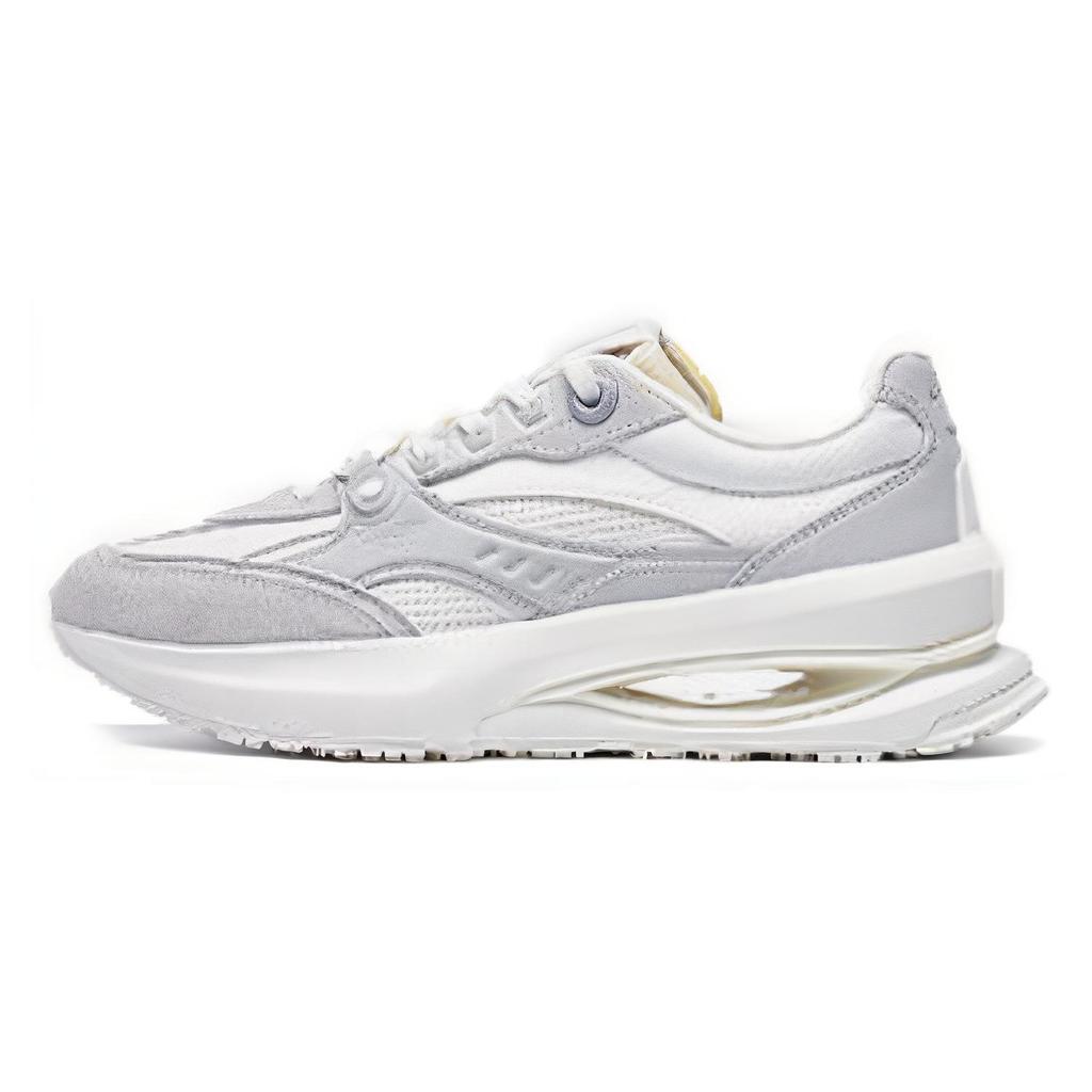 Li Ning 92 Shadow Comfortable Versatile Non-Slip Wear-Resistant Low-Top Lifestyle Casual Shoes Women Sneaker Gray White AGCT250-3